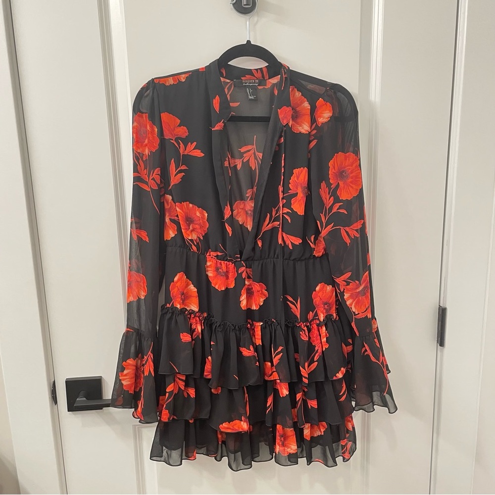 Forever 21 Contemporary edition dress with ruffles and flowers
